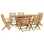 Set de comedor jardín 7 pzas polipropileno madera maciza beige de , Conjuntos de jardín - Ref: Foro24-3281711, Precio: 679,33...