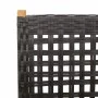 Set de comedor de jardín 7 pzas ratán PE madera acacia negro by , Garden sets - Ref: Foro24-3281730, Price: 748,47 €, Discoun...