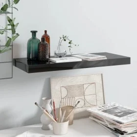 Schwebendes Wandregal MDF glänzend schwarz 60x23,5x3,8 cm von vidaXL, Regale und Regale - Ref: Foro24-323769, Preis: 22,28 €,...
