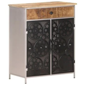 Rough mango wood and iron sideboard 60x35x75 cm by vidaXL, Sideboards - Ref: Foro24-323736, Price: 178,08 €, Discount: %