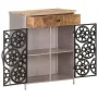 Aparador de madera de mango rugosa y hierro 60x35x75 cm de vidaXL, Aparadores - Ref: Foro24-323736, Precio: 178,04 €, Descuen...