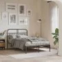 Bed frame with black metal headboard 120x190 cm by , Beds and slatted bases - Ref: Foro24-376597, Price: 92,38 €, Discount: %