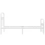 Metal bed frame with white headboard and footboard 80x200 cm by , Beds and slatted bases - Ref: Foro24-376658, Price: 90,62 €...