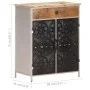 Aparador de madera de mango rugosa y hierro 60x35x75 cm de vidaXL, Aparadores - Ref: Foro24-323736, Precio: 178,04 €, Descuen...