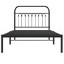 Bettgestell mit schwarzem Metallkopfteil 100x200 cm von , Betten und Lattenroste - Ref: Foro24-376595, Preis: 101,04 €, Rabat...