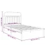 Bed frame with black metal headboard 100x200 cm by , Beds and slatted bases - Ref: Foro24-376595, Price: 99,11 €, Discount: %