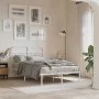 Metal bed frame with white headboard 120x200 cm by , Beds and slatted bases - Ref: Foro24-376647, Price: 116,93 €, Discount: %