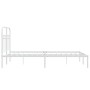 Metallbettgestell mit weißem Kopfteil 120x200 cm von , Betten und Lattenroste - Ref: Foro24-376647, Preis: 118,83 €, Rabatt: %