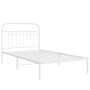 Metallbettgestell mit weißem Kopfteil 107x203 cm von , Betten und Lattenroste - Ref: Foro24-376645, Preis: 88,81 €, Rabatt: %