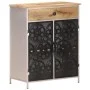 Aparador de madera de mango rugosa y hierro 60x35x75 cm de vidaXL, Aparadores - Ref: Foro24-323736, Precio: 178,04 €, Descuen...