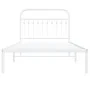 Metallbettgestell mit weißem Kopfteil 107x203 cm von , Betten und Lattenroste - Ref: Foro24-376645, Preis: 87,41 €, Rabatt: %