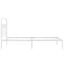 Metallbettgestell mit weißem Kopfteil 107x203 cm von , Betten und Lattenroste - Ref: Foro24-376645, Preis: 87,41 €, Rabatt: %