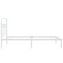 Metallbettgestell mit weißem Kopfteil 107x203 cm von , Betten und Lattenroste - Ref: Foro24-376645, Preis: 88,81 €, Rabatt: %