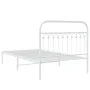 Metallbettgestell mit weißem Kopfteil 107x203 cm von , Betten und Lattenroste - Ref: Foro24-376645, Preis: 87,41 €, Rabatt: %
