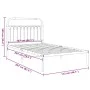 Metallbettgestell mit weißem Kopfteil 107x203 cm von , Betten und Lattenroste - Ref: Foro24-376645, Preis: 87,41 €, Rabatt: %