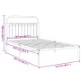 Metallbettgestell mit weißem Kopfteil 107x203 cm von , Betten und Lattenroste - Ref: Foro24-376645, Preis: 88,81 €, Rabatt: %