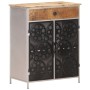 Rough mango wood and iron sideboard 60x35x75 cm by vidaXL, Sideboards - Ref: Foro24-323736, Price: 180,13 €, Discount: %