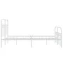 Bettgestell mit weißem Metallkopfteil und Fußteil, 137x190 cm. von , Betten und Lattenroste - Ref: Foro24-376666, Preis: 119,...