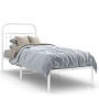 Metallbettgestell mit weißem Kopfteil 75x190 cm von , Betten und Lattenroste - Ref: Foro24-376639, Preis: 60,80 €, Rabatt: %