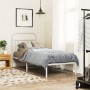 Metallbettgestell mit weißem Kopfteil 75x190 cm von , Betten und Lattenroste - Ref: Foro24-376639, Preis: 60,80 €, Rabatt: %