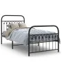 Bettgestell mit schwarzem Metallkopfteil und Fußteil 90x200 cm von , Betten und Lattenroste - Ref: Foro24-376611, Preis: 96,6...