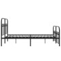 Bed frame with black metal headboard and footboard 140x190 cm by , Beds and slatted bases - Ref: Foro24-376618, Price: 128,09...