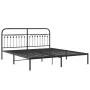 Bed frame with black metal headboard 183x213 cm by , Beds and slatted bases - Ref: Foro24-376605, Price: 132,63 €, Discount: %