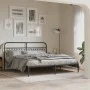 Bed frame with black metal headboard 183x213 cm by , Beds and slatted bases - Ref: Foro24-376605, Price: 132,63 €, Discount: %