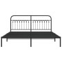 Bed frame with black metal headboard 183x213 cm by , Beds and slatted bases - Ref: Foro24-376605, Price: 134,79 €, Discount: %