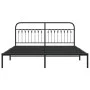 Bed frame with black metal headboard 183x213 cm by , Beds and slatted bases - Ref: Foro24-376605, Price: 132,63 €, Discount: %