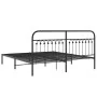 Bed frame with black metal headboard 183x213 cm by , Beds and slatted bases - Ref: Foro24-376605, Price: 132,63 €, Discount: %