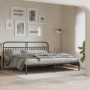 Bed frame with black metal headboard 200x200 cm by , Beds and slatted bases - Ref: Foro24-376607, Price: 138,98 €, Discount: %