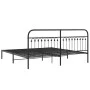 Bettgestell mit schwarzem Metallkopfteil 200x200 cm von , Betten und Lattenroste - Ref: Foro24-376607, Preis: 136,75 €, Rabat...