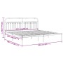 Bed frame with black metal headboard 200x200 cm by , Beds and slatted bases - Ref: Foro24-376607, Price: 138,98 €, Discount: %