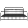 Bed frame with black metal headboard and footboard, 193x203 cm by , Beds and slatted bases - Ref: Foro24-376624, Price: 167,9...