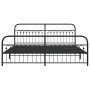 Bed frame with black metal headboard and footboard, 193x203 cm by , Beds and slatted bases - Ref: Foro24-376624, Price: 165,2...