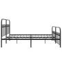 Bed frame with black metal headboard and footboard, 193x203 cm by , Beds and slatted bases - Ref: Foro24-376624, Price: 165,2...