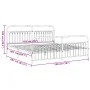 Bed frame with black metal headboard and footboard, 193x203 cm by , Beds and slatted bases - Ref: Foro24-376624, Price: 165,2...