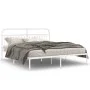 Metal bed frame with white headboard 183x203 cm by , Beds and slatted bases - Ref: Foro24-376653, Price: 106,95 €, Discount: %