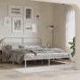 Metal bed frame with white headboard 183x203 cm by , Beds and slatted bases - Ref: Foro24-376653, Price: 106,95 €, Discount: %