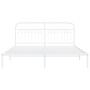 Metallbettgestell mit weißem Kopfteil 183x203 cm von , Betten und Lattenroste - Ref: Foro24-376653, Preis: 108,34 €, Rabatt: %