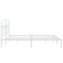 Metal bed frame with white headboard 183x203 cm by , Beds and slatted bases - Ref: Foro24-376653, Price: 106,95 €, Discount: %