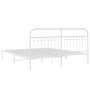 Metallbettgestell mit weißem Kopfteil 183x203 cm von , Betten und Lattenroste - Ref: Foro24-376653, Preis: 108,34 €, Rabatt: %
