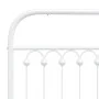 Metal bed frame with white headboard 183x203 cm by , Beds and slatted bases - Ref: Foro24-376653, Price: 106,95 €, Discount: %