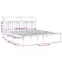 Metal bed frame with white headboard 183x203 cm by , Beds and slatted bases - Ref: Foro24-376653, Price: 106,95 €, Discount: %