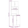 Küchenmöbel aus weißem Ingenieurholz 60x50x180 cm von , Küchenschränke - Ref: Foro24-3276637, Preis: 187,40 €, Rabatt: %