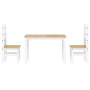 Juego de comedor Panama 3 pzas madera maciza de pino blanco