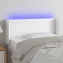 Cabecero con LED cuero sintético blanco 83x16x78/88 cm en Cabeceros y pies de cama | Comprar online en Foro24