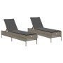 Tumbonas con cojines 2 unidades ratán sintético gris von , Liegen - Ref: Foro24-3261589, Preis: 285,55 €, Rabatt: %