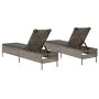 Tumbonas con cojines 2 unidades ratán sintético gris von , Liegen - Ref: Foro24-3261589, Preis: 282,17 €, Rabatt: %